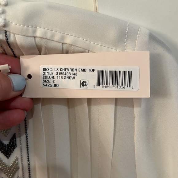 Rebecca Taylor White Silk blouse size 2 - Picture 5 of 5